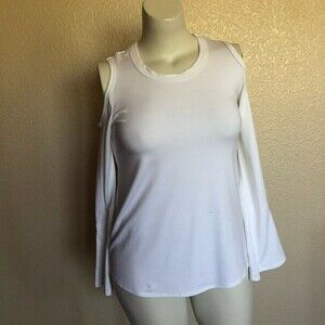 Karen Kane Bella Cold Shoulder Bell Sleeve Top Size M White New